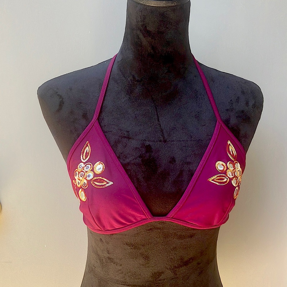 Newport News purple swim top woman’s size 10